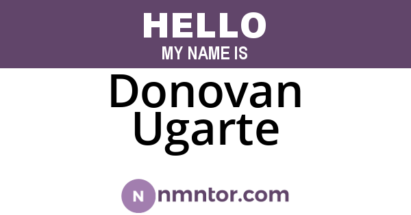 Donovan Ugarte