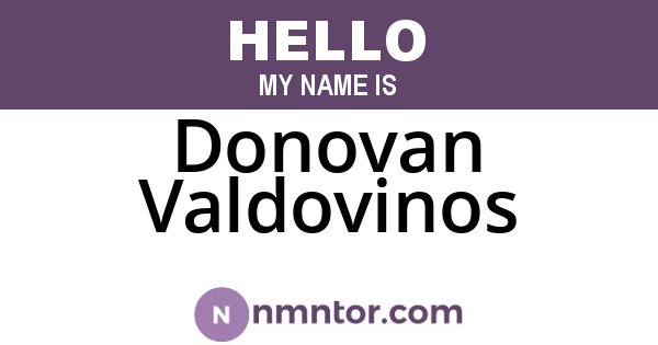 Donovan Valdovinos