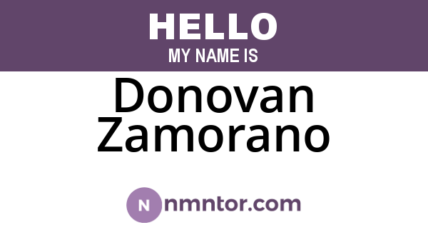 Donovan Zamorano