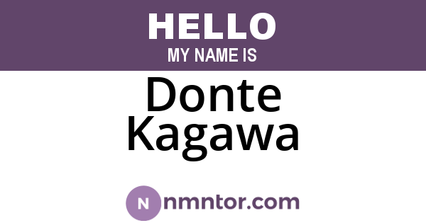 Donte Kagawa