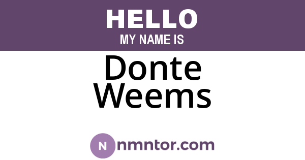 Donte Weems
