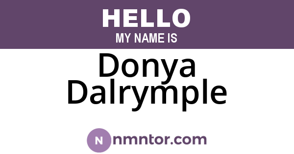 Donya Dalrymple