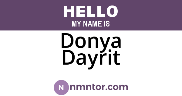 Donya Dayrit