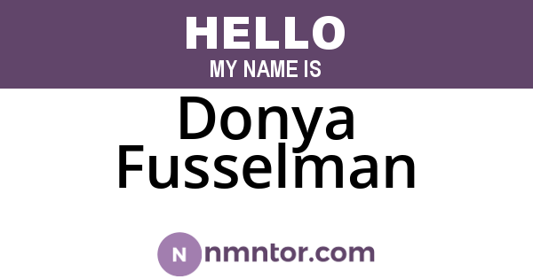 Donya Fusselman