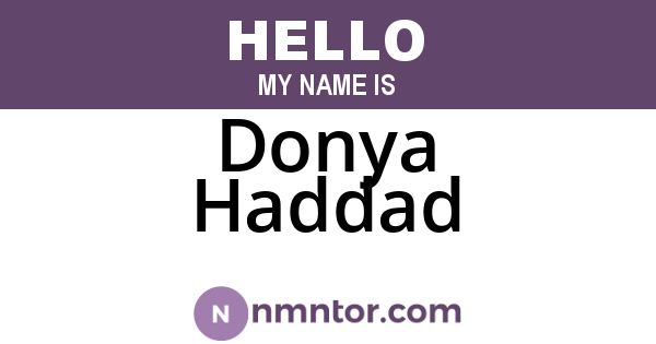 Donya Haddad