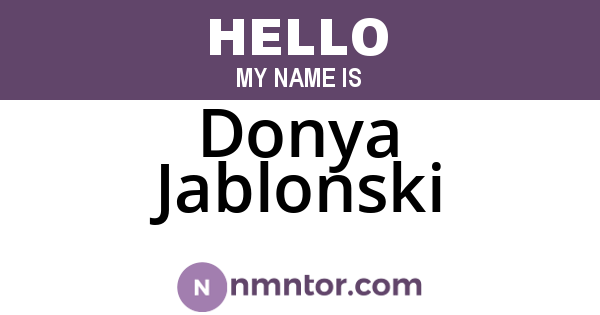 Donya Jablonski