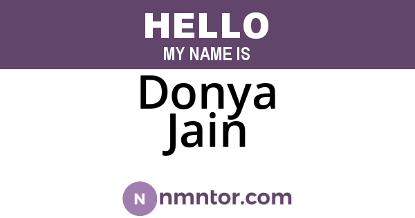 Donya Jain