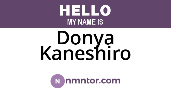 Donya Kaneshiro
