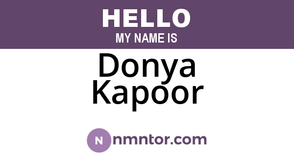 Donya Kapoor