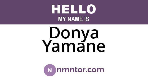 Donya Yamane
