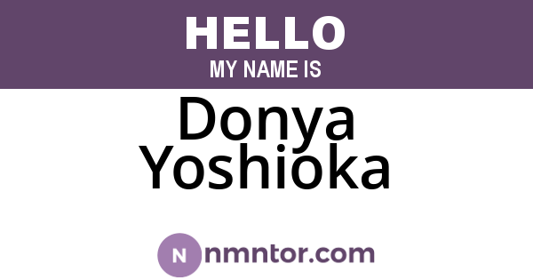 Donya Yoshioka