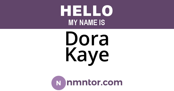 Dora Kaye