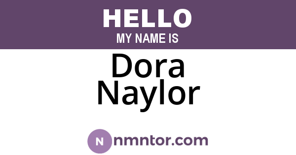 Dora Naylor