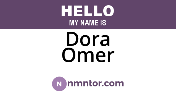 Dora Omer