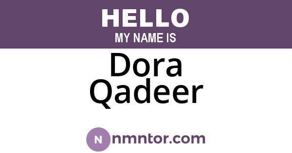Dora Qadeer