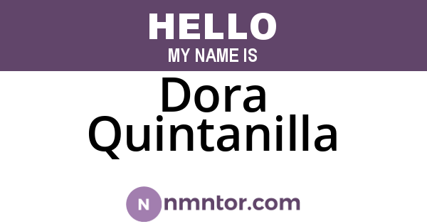 Dora Quintanilla