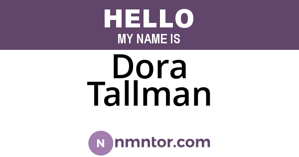 Dora Tallman