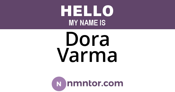 Dora Varma