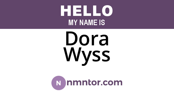 Dora Wyss