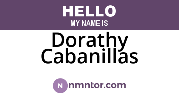 Dorathy Cabanillas