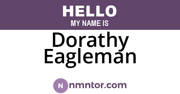 Dorathy Eagleman