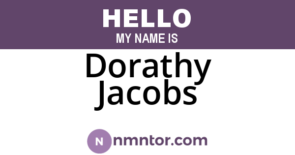 Dorathy Jacobs