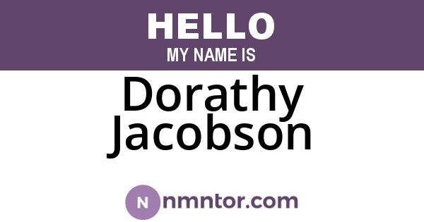 Dorathy Jacobson