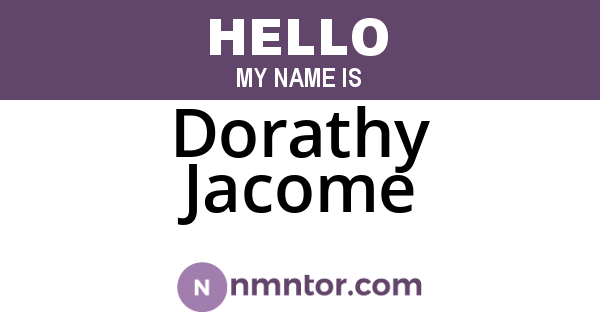 Dorathy Jacome