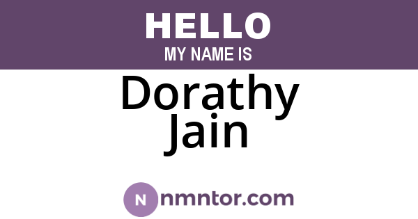 Dorathy Jain