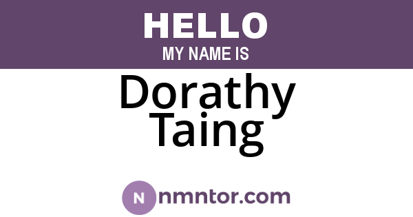 Dorathy Taing
