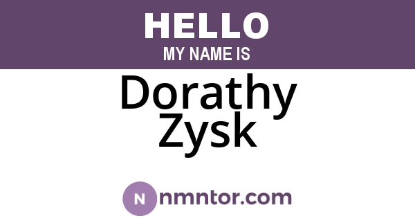 Dorathy Zysk