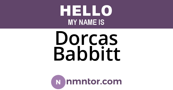 Dorcas Babbitt