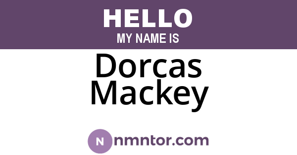 Dorcas Mackey
