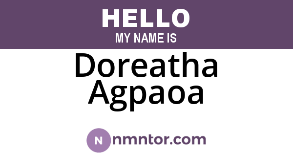 Doreatha Agpaoa