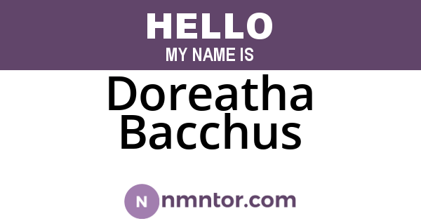 Doreatha Bacchus