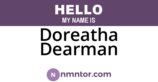 Doreatha Dearman