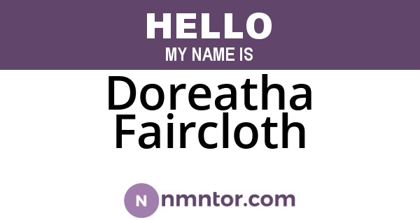 Doreatha Faircloth