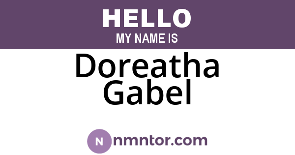 Doreatha Gabel