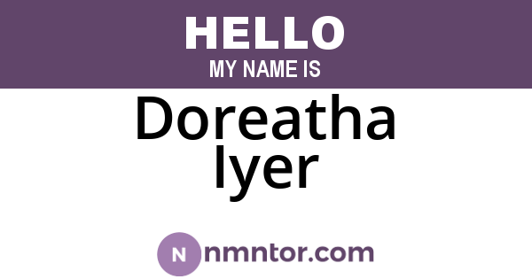 Doreatha Iyer