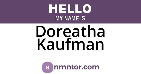 Doreatha Kaufman