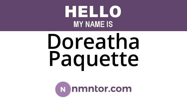 Doreatha Paquette