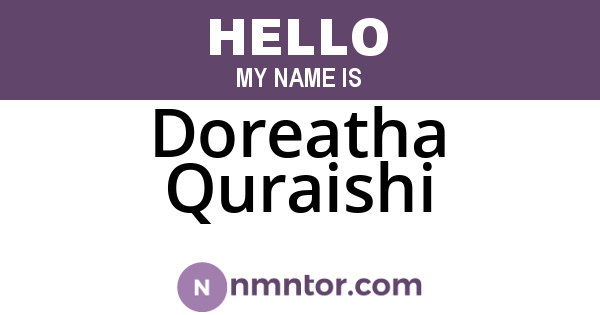 Doreatha Quraishi