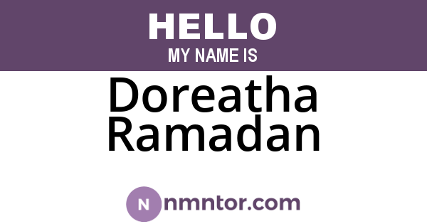Doreatha Ramadan