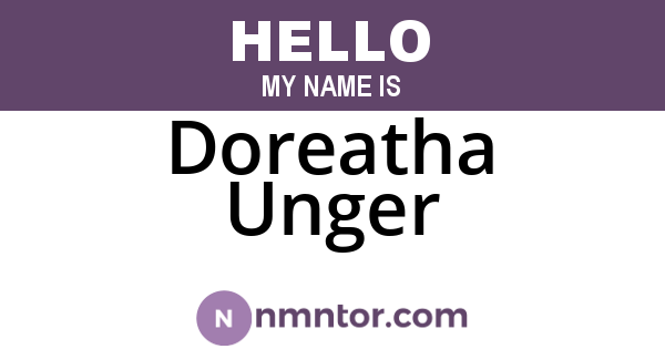 Doreatha Unger