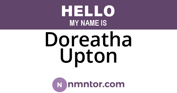 Doreatha Upton
