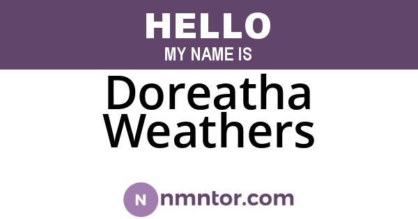 Doreatha Weathers
