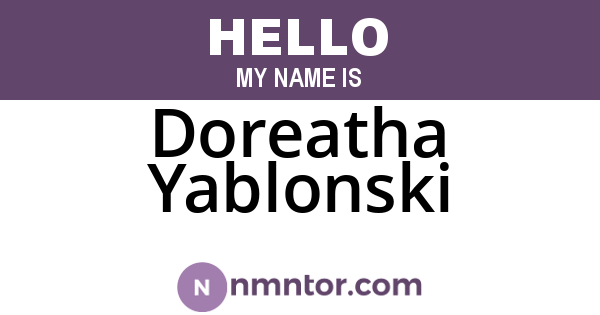 Doreatha Yablonski