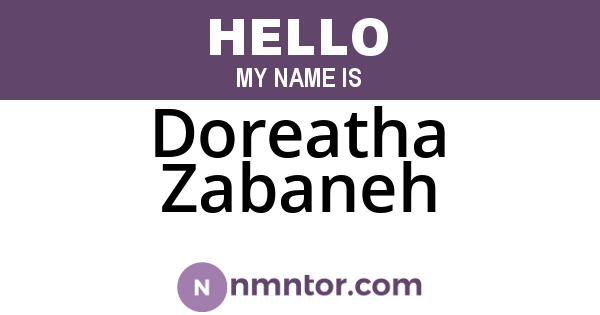 Doreatha Zabaneh