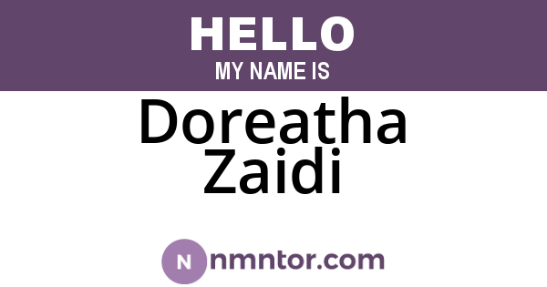 Doreatha Zaidi