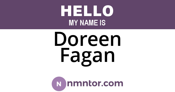 Doreen Fagan